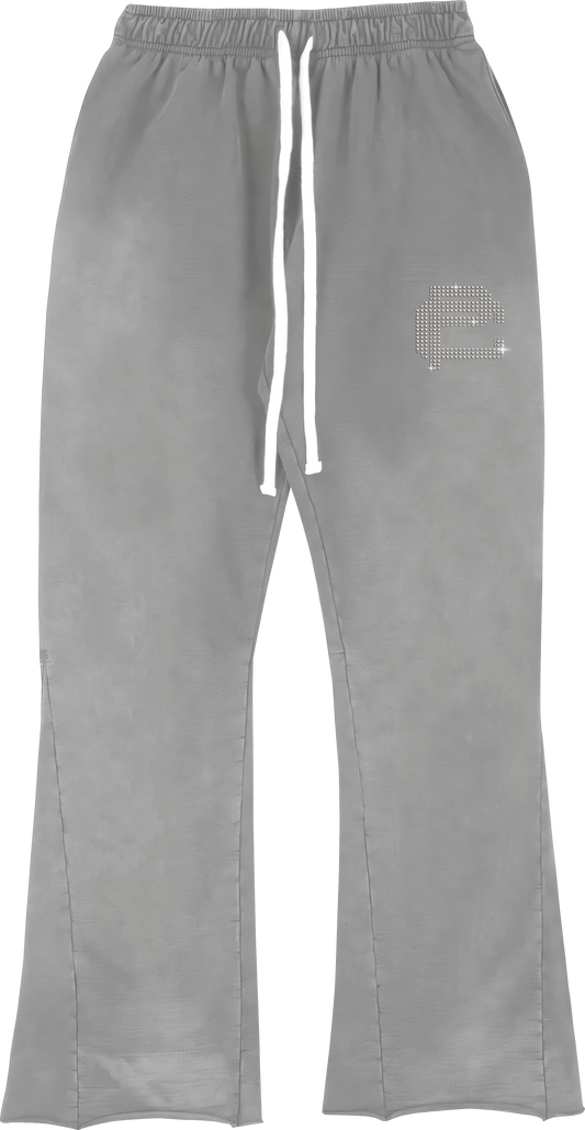 Gray Rhinestone Sweatsuit